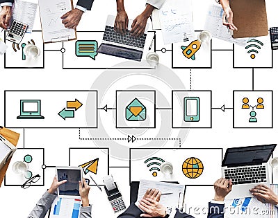 Connection Wireless Online Transmission Transfer Concept Stock Photo