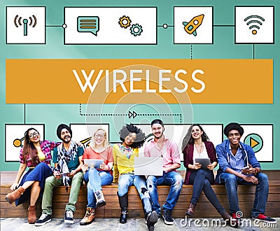 Connection Wireless Online Transmission Transfer Concept Stock Photo