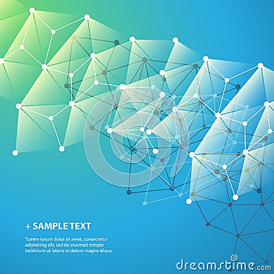 Connections - Molecular, Global, Business Network Design - Abstract Mesh Background Vector Illustration