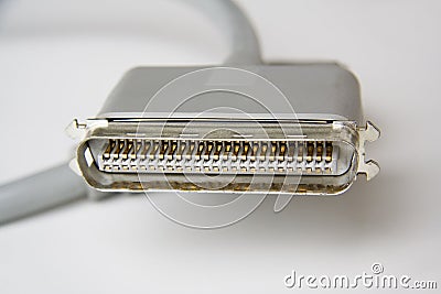 Connector with 50 pins Stock Photo