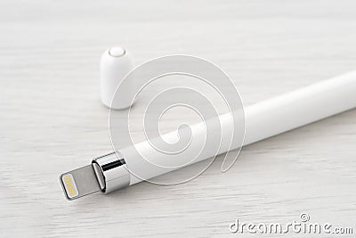 Connector for charging tablet pen Stock Photo