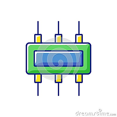 Connector RGB color icon Vector Illustration