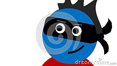 Robber Wearing Black Eye Mask Stock Photo