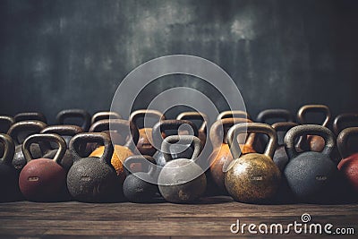 Conquer your fitness goals with kettlebells: The essential tool for complete functional training,Generative AI Stock Photo