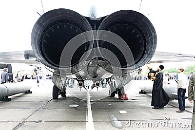 Consecration of military fighter. Editorial Stock Photo