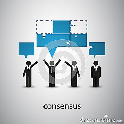 Consensus - Speech Bubble Concept Vector Illustration