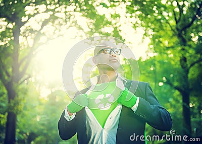 Conservative Businessman Environmental Forest Concept Stock Photo