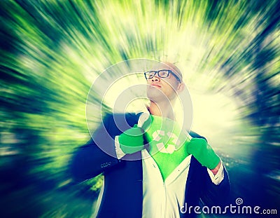 Conservative Businessman Recycle Ecology Saving Concept Stock Photo