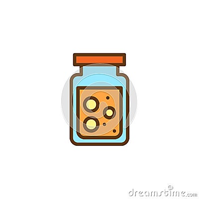 Conserve jar filled outline icon Vector Illustration