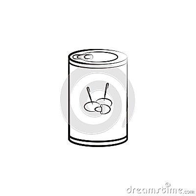 Conserves, can, olive icon. Element of oil icon for mobile concept and web apps. Hand drawn Conserves, can, olive icon can be used Stock Photo