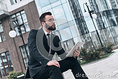 Considering next step. Stock Photo