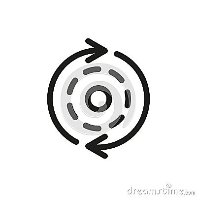Consistency icon. Circle outline vector. Simple linear element illustration Vector Illustration