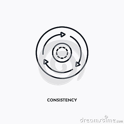 Consistency outline icon. Simple linear element illustration. Isolated line consistency icon on white background. Thin stroke sign Vector Illustration