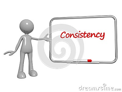 consistency word on white Stock Photo