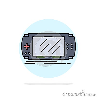 Console, device, game, gaming, psp Flat Color Icon Vector Vector Illustration