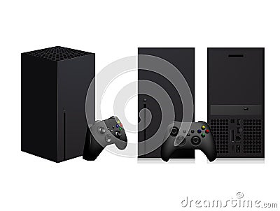 Console game element variety vector play next gen controller Vector Illustration