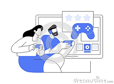 Console gaming isolated cartoon vector illustrations. Vector Illustration