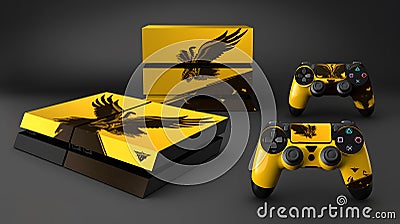 Console Gaming sports game create a custom team logo colo generative AI Stock Photo