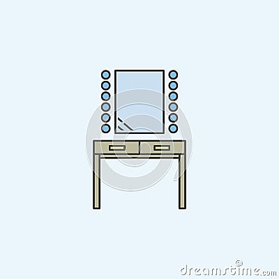 console mirror outline icon. Element of house hold icon for mobile concept and web apps. Colored console mirror outline icon can b Stock Photo