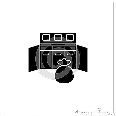 Console waste glyph icon Vector Illustration