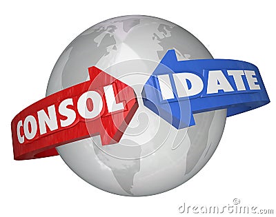 Consolidate International Business Groups Consolidation Global T Stock Photo