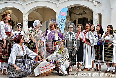 `Ziua Iei ` - International Day of the Romanian Blouse at Constanta Editorial Stock Photo