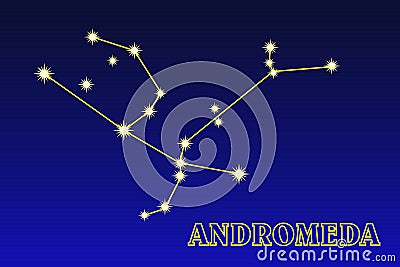 Constellation Andromeda Vector Illustration