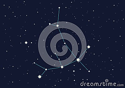 Constellation Andromeda Vector Illustration