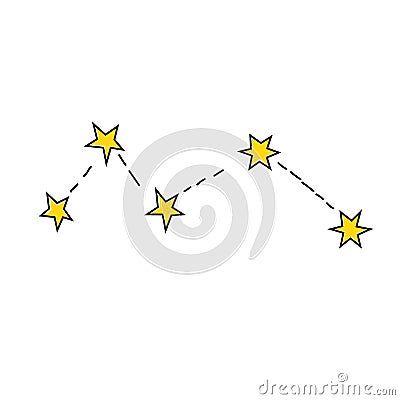 Constellation geometric illustration isolated on background Vector Illustration