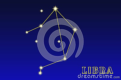 Constellation Libra Vector Illustration