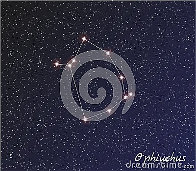 Constellation ophiuchus Vector Illustration