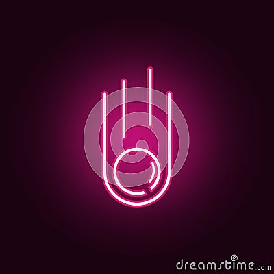 constellation and part of zodiacal system canser Aquarius neon icon. Elements of web set. Simple icon for websites, web design, Stock Photo