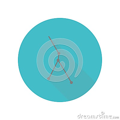 Constellation and part of zodiacal system canser long shadow icon. Simple glyph, flat vector of web icons for ui and ux, website Stock Photo