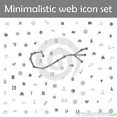 Constellation and part of zodiacal system canser scorpion icon. Web, minimalistic icons universal set for web and mobile Stock Photo