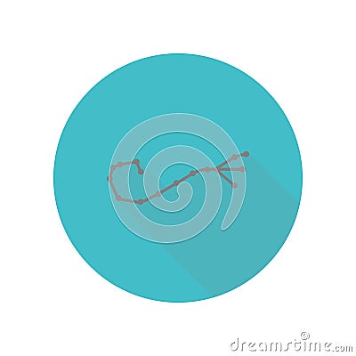 Constellation and part of zodiacal system canser scorpion long shadow icon. Simple glyph, flat vector of web icons for ui and ux, Stock Photo