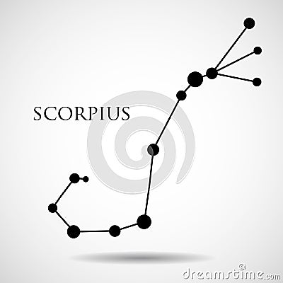 Constellation scorpius zodiac sign Vector Illustration