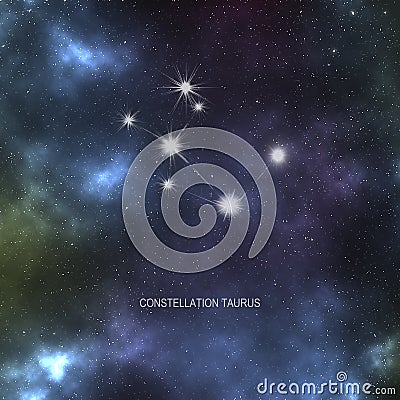 Constellation Taurus - zodiac Stock Photo