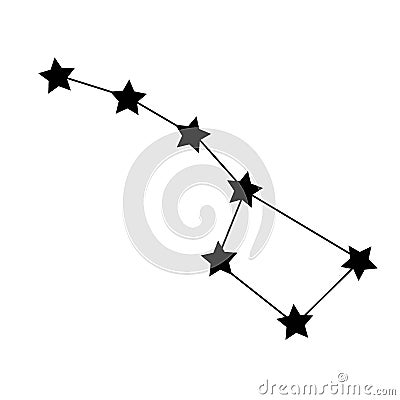 Constellation Ursa Major Big Dipper icon. Vector concept illustration for design. Vector Illustration