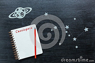 Constellations Cassiopeia Stock Photo