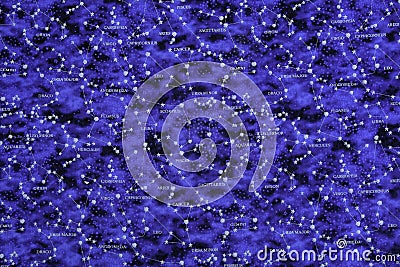 Constellations and Zodiac Signs Stock Photo