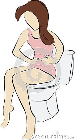 Constipation or diarrhea Stock Photo