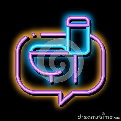 Constipation Symptomp Of Pregnancy neon glow icon illustration Vector Illustration