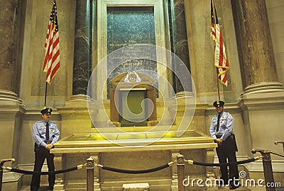 The Constitution and Bill of Rights Guarded by Policemen, National Archives, Washington, D.C. Editorial Stock Photo