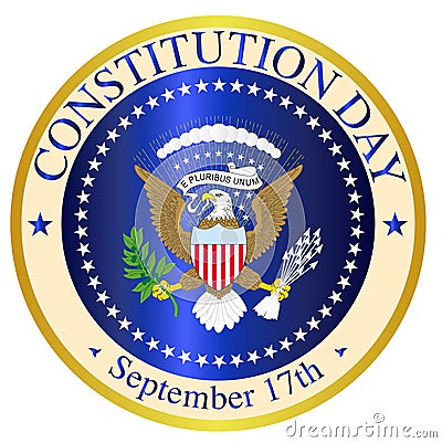 Constitution Day Seal Vector Illustration