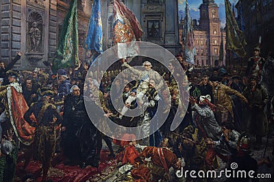 Painting by Jan Matejko the Constitution of May 3, 1791 Editorial Stock Photo