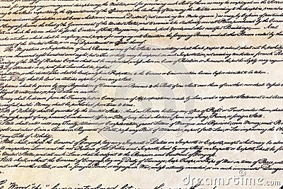 Constitution United States America history written historical document Stock Photo