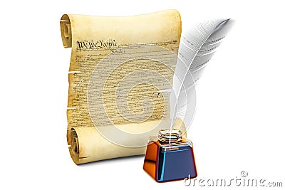 Constitution of the United States concept, 3D rendering Stock Photo