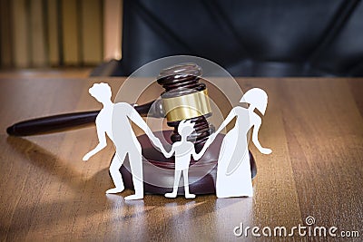 Constitutional Court Decision Divorce and Children. Right of children to choose when divorcing parents. Stock Photo