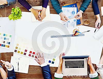 Constraction Design Team Meeting Brainstorming Planning Concept Stock Photo