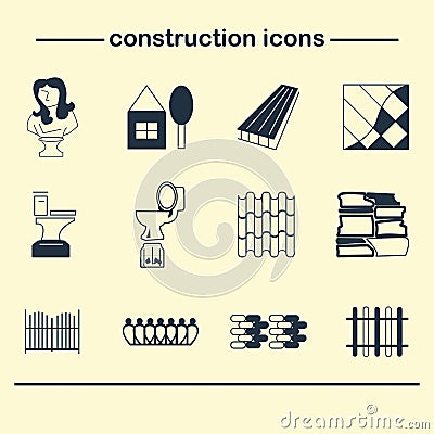 Constraction web icons set Vector Illustration